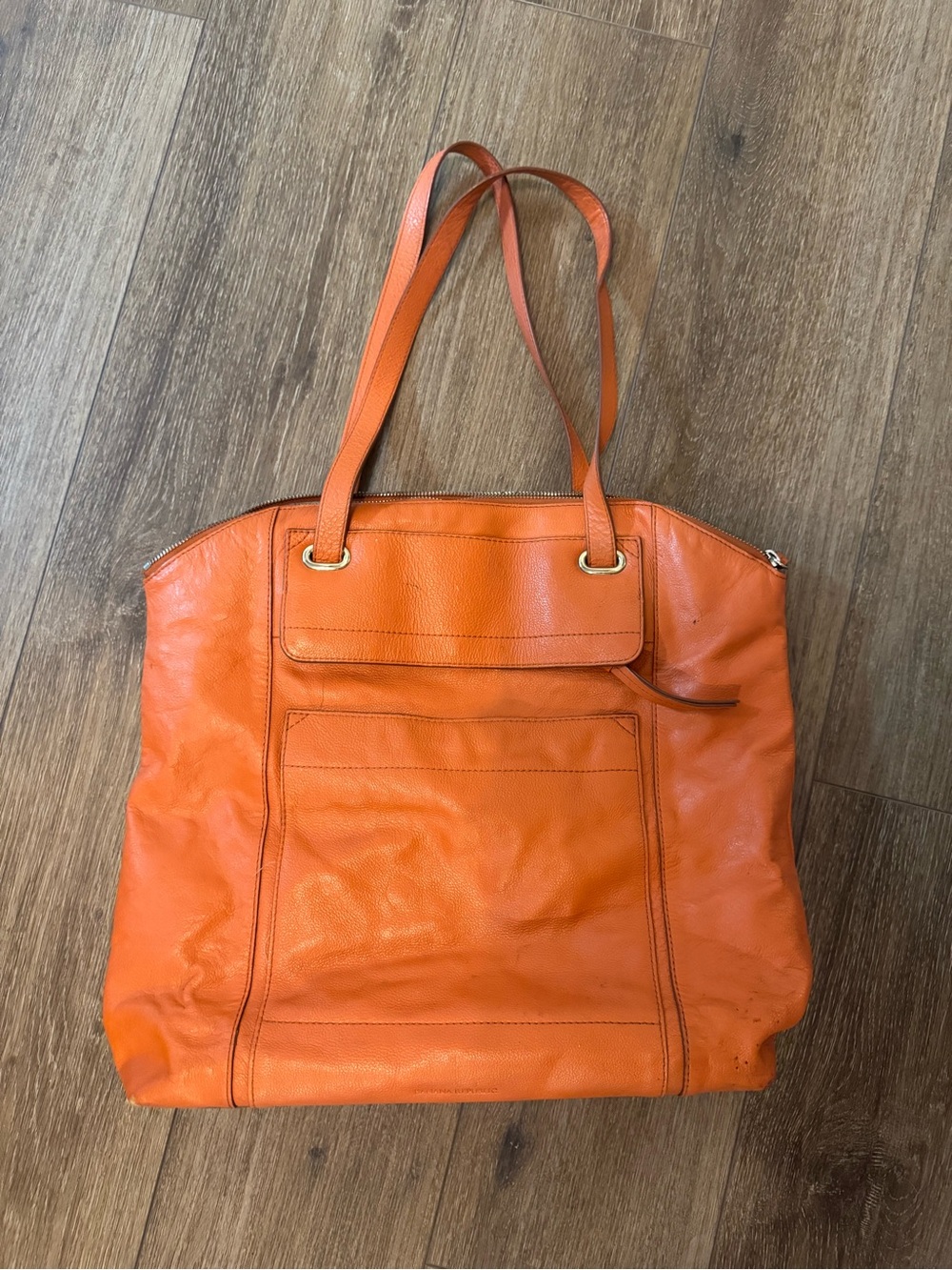 Banana Republic Orange Leather Tote
